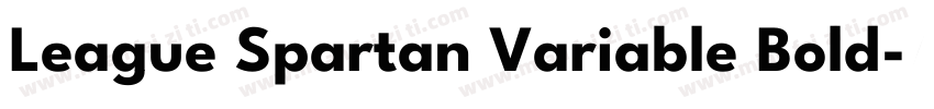 League Spartan Variable Bold字体转换